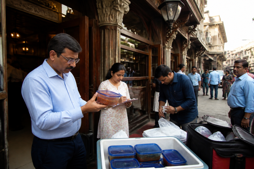 Mumbai food safety inspection at a Colaba restaurant after licence suspension