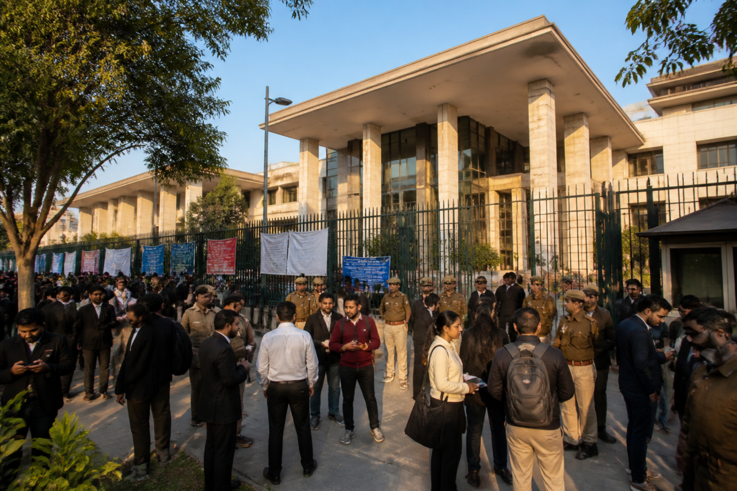 Delhi High Court DUSU violence case involving student election candidates and public property concerns