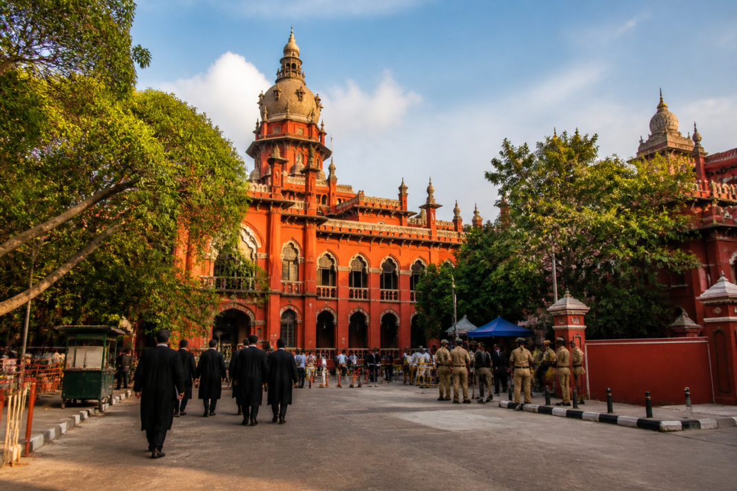 Madras High Court hearing in the TASMAC corruption case involving seven accused.