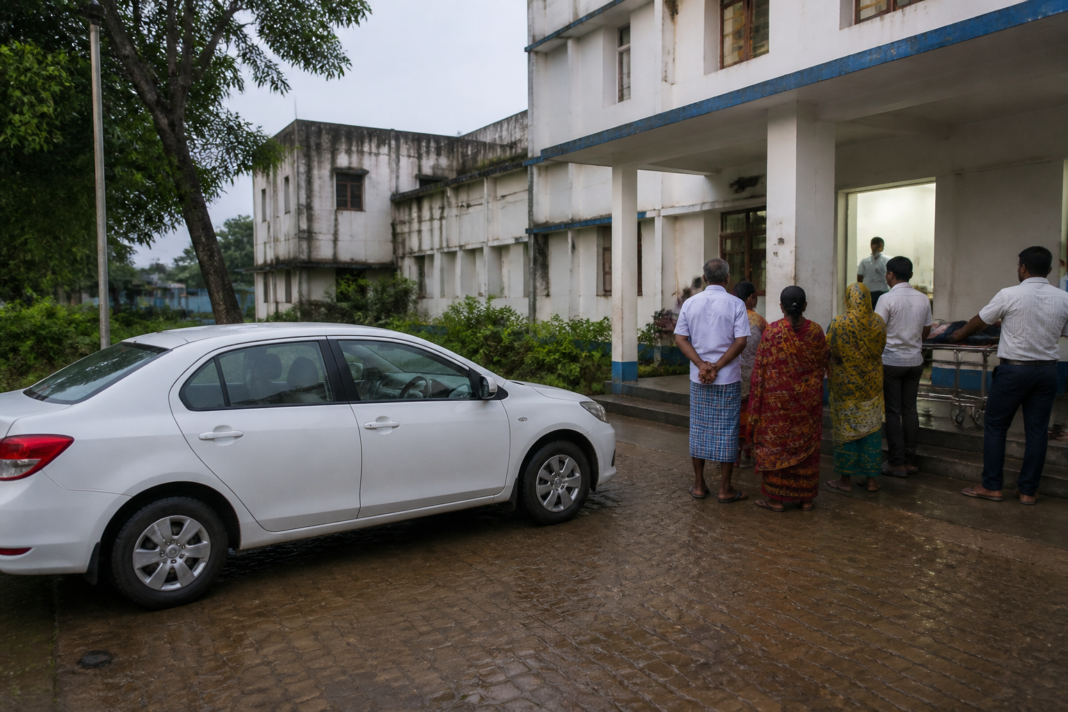 Panagarh ambulance service failure leaves a woman travelling to hospital in a hired car