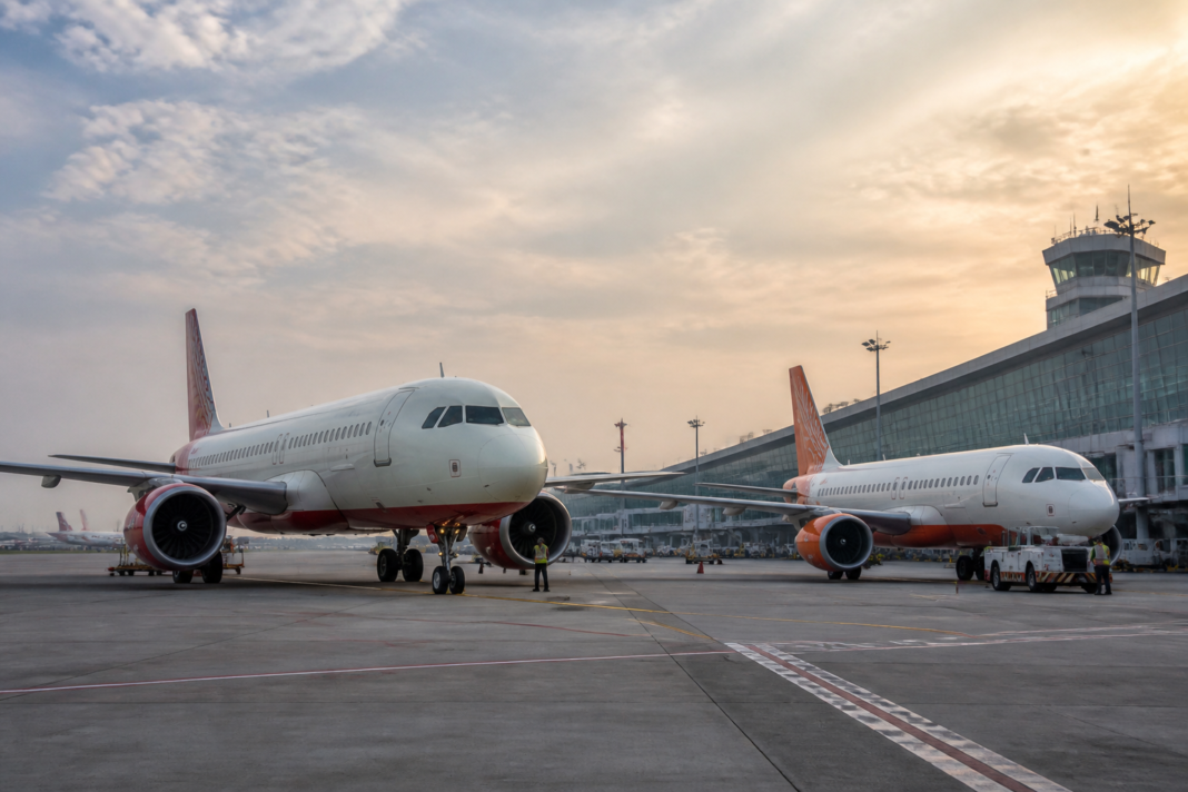 Air India Express merger discussion involving Air India aircraft at an Indian airport