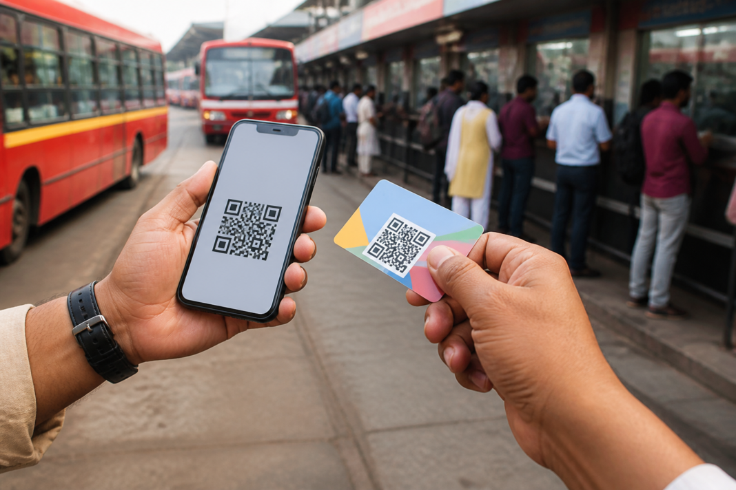 MSRTC NCMC card top up through the BHIM app for bus passengers