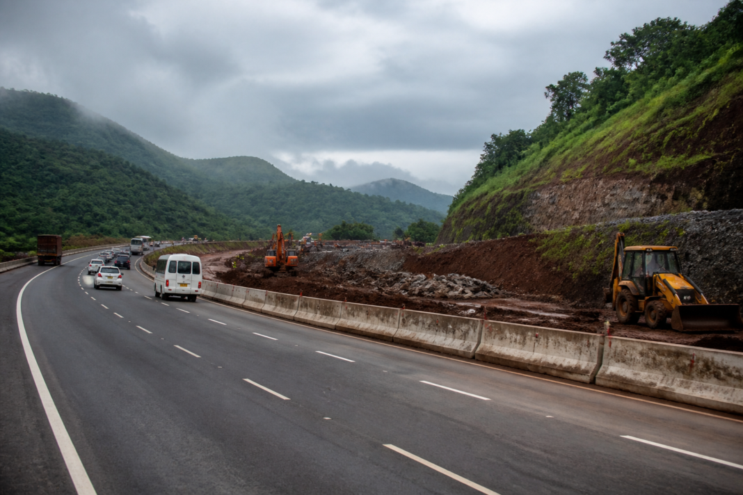 Mumbai-Goa Highway construction and incomplete road section in the Konkan region