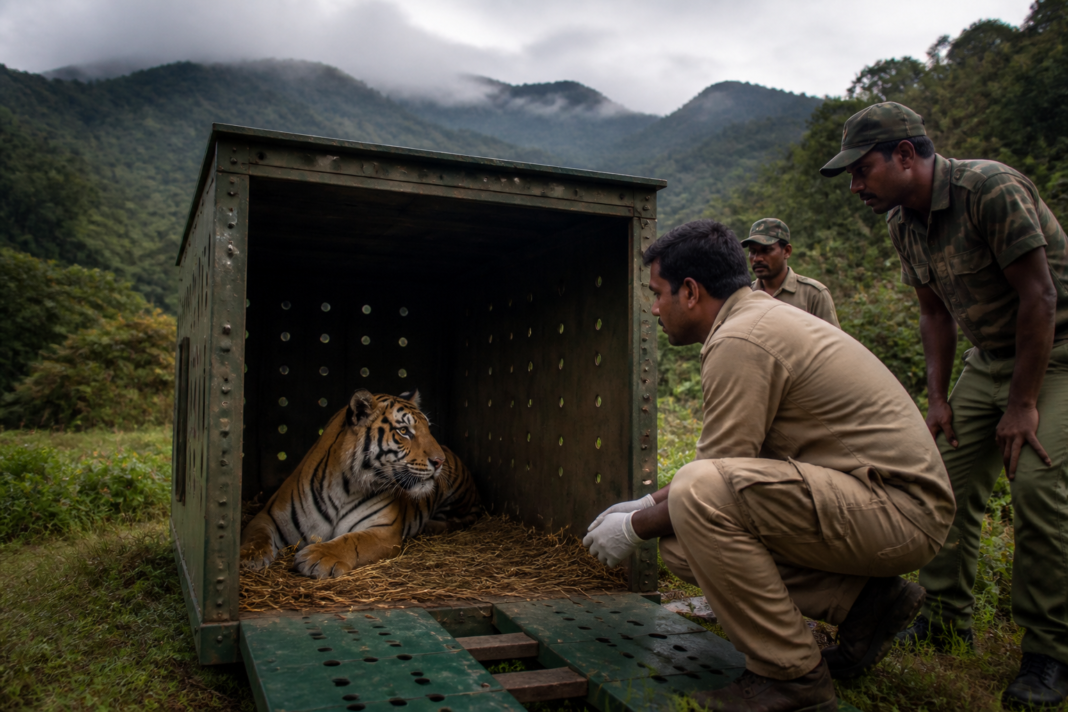 Gudalur tiger captured after two suspected deaths and moved to Vandalur zoo for rehabilitation