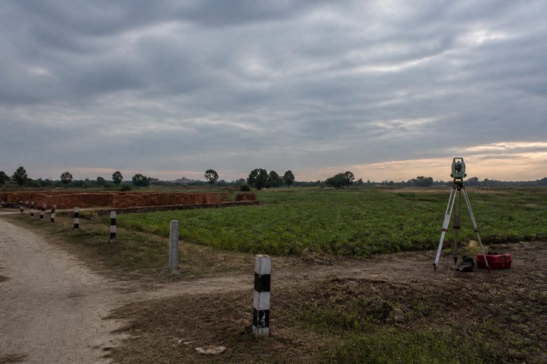 Proposed Kalyani greenfield airport site and surrounding land in Nadia, West Bengal