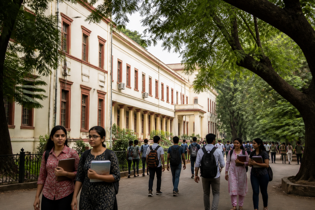 Jadavpur University campus in Kolkata linked to the ₹250 crore state funding approval.