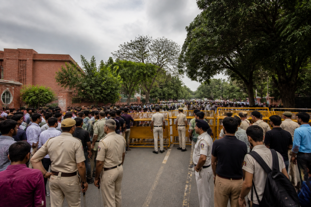 DUSU election results 2026 counting centre under heavy security at Delhi University