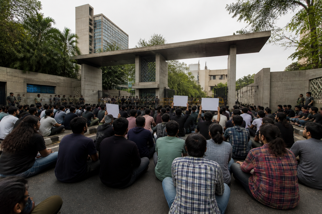 IIT Bombay campus after protests over a student suicide and demands for an independent inquiry