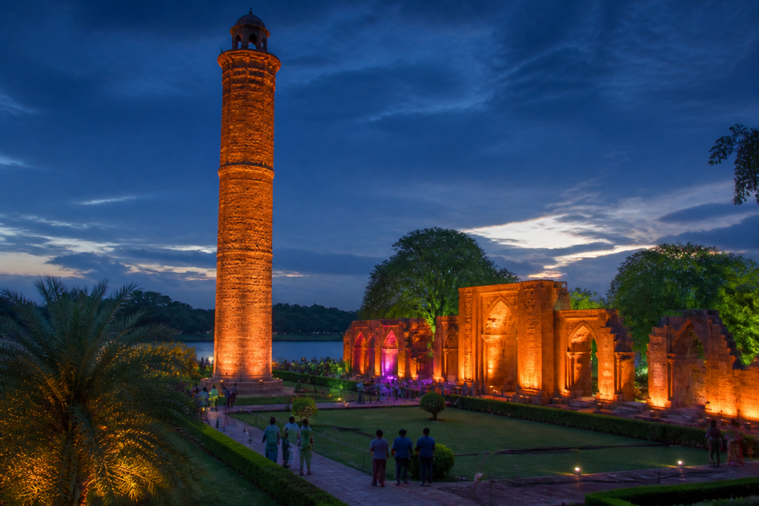 Gauda heritage site monuments illuminated during Malda’s tourism development initiative