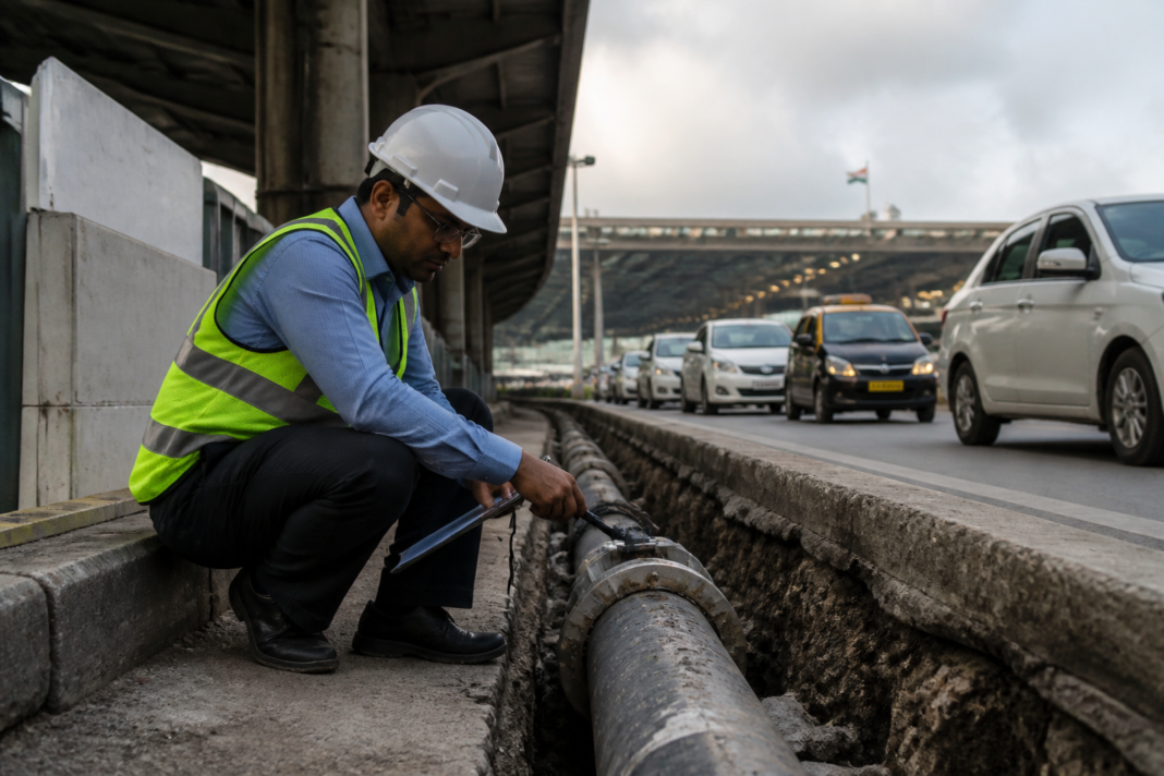 Unauthorised water connection issue near Mumbai airport Terminal 2 in Andheri East