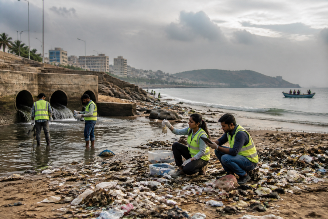 Visakhapatnam marine plastic tracking pilot focuses on coastal litter and ocean monitoring.