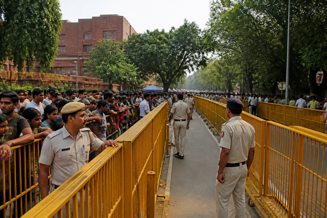 DUSU election results 2026 counting centre under security at Delhi University