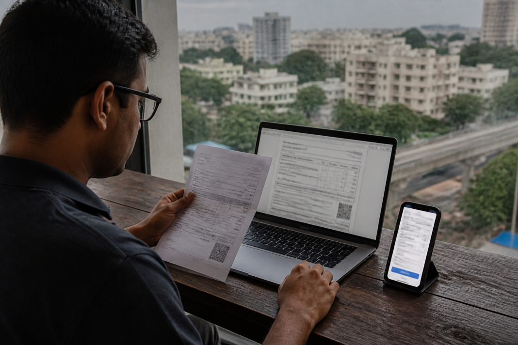 Bengaluru property tax receipt showing the new software charge