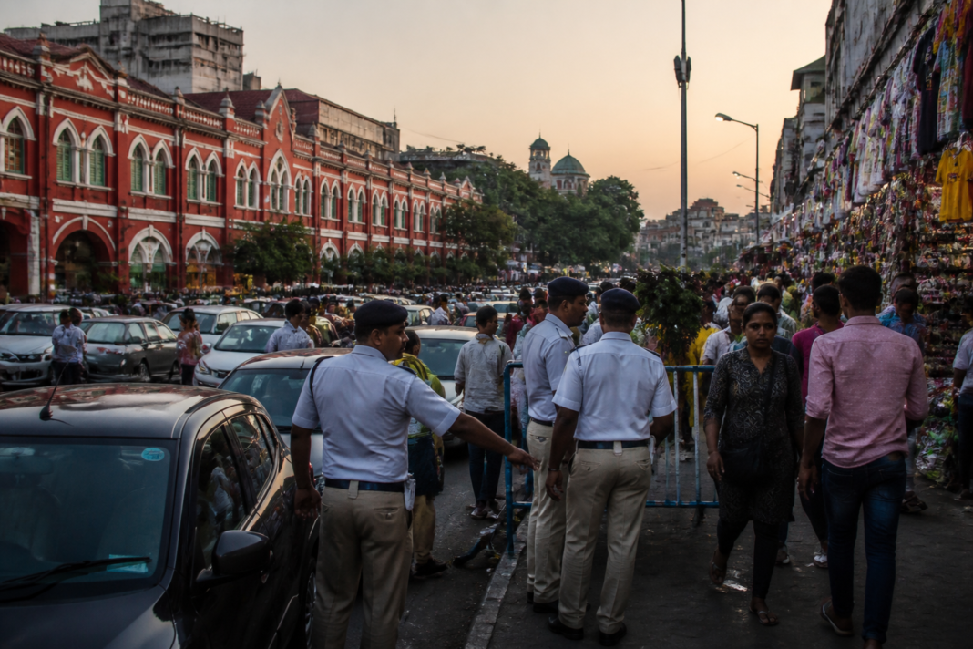 New Market Kolkata encroachment dispute near roads and parking areas around the heritage market