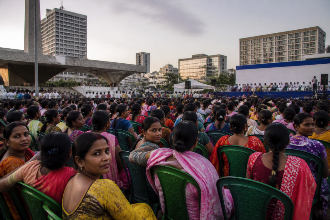 Annapurna Yojana beneficiaries attending a programme at Salt Lake in Kolkata