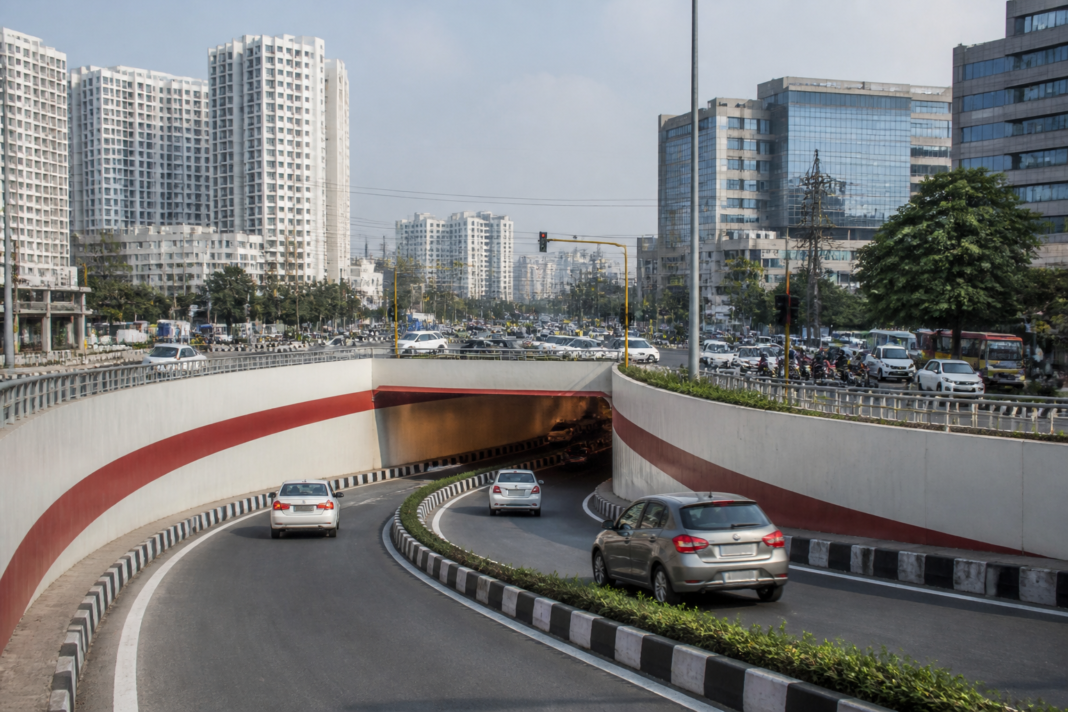 Hyderabad U-turn underpass near My Home Avatar Junction built to ease peak-hour traffic