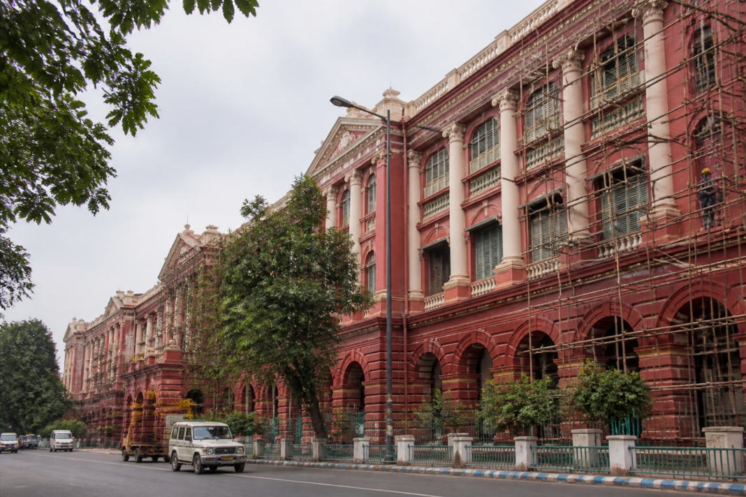 Writers’ Building restoration site in Kolkata, showing the historic government complex and its colonial façade.