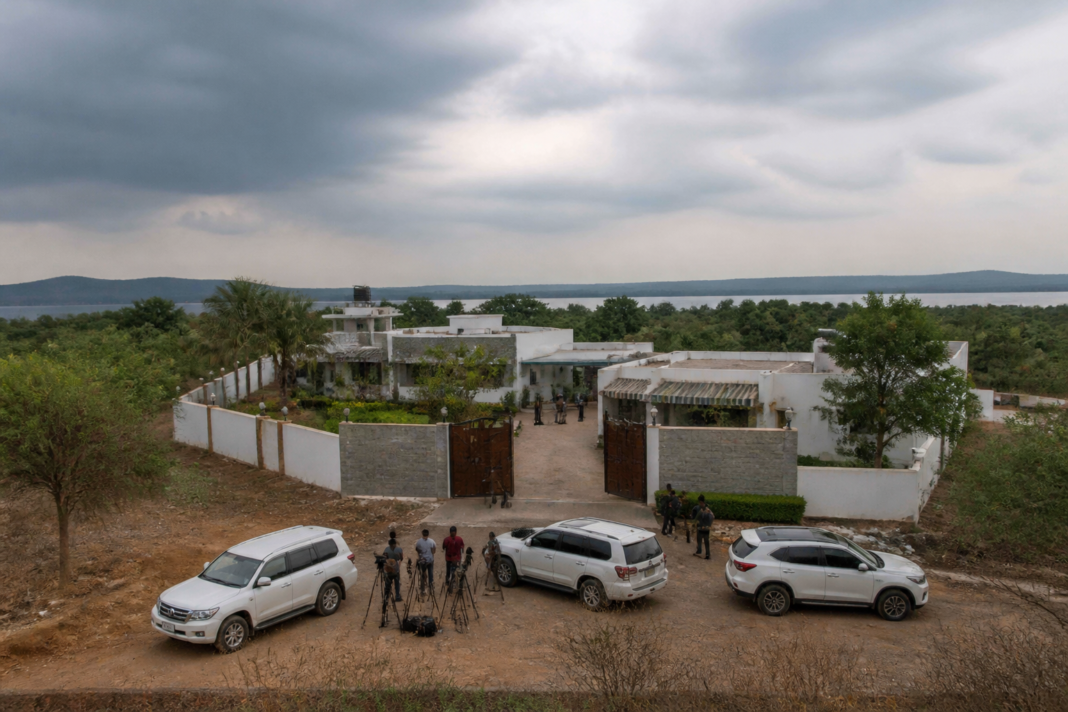 Rohith Reddy farmhouse in Aziznagar near Hyderabad, linked to a Congress fact-finding visit.