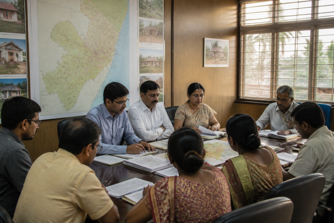 West Bengal housing funds review involving rural officials and panchayat administration