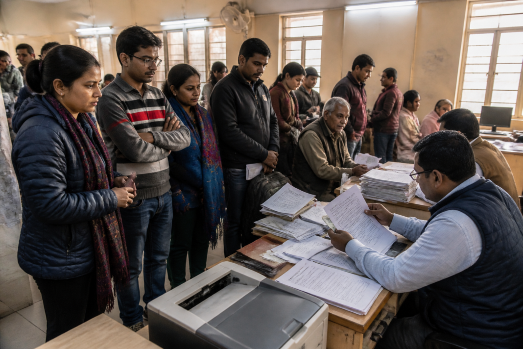 Delhi SIR notices during electoral roll verification in New Delhi