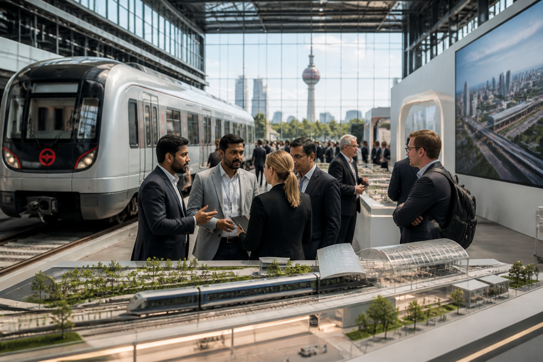 Delhi Metro International Limited showcasing metro expertise at a global rail transport event