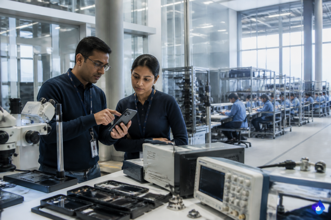 CMF India smartphone brand and electronics manufacturing ecosystem in an Indian industrial setting