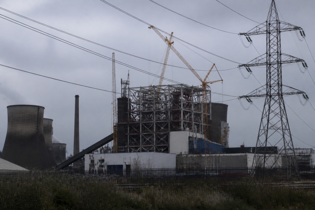 Tata Steel electric arc furnace project at the Port Talbot steelworks in Wales