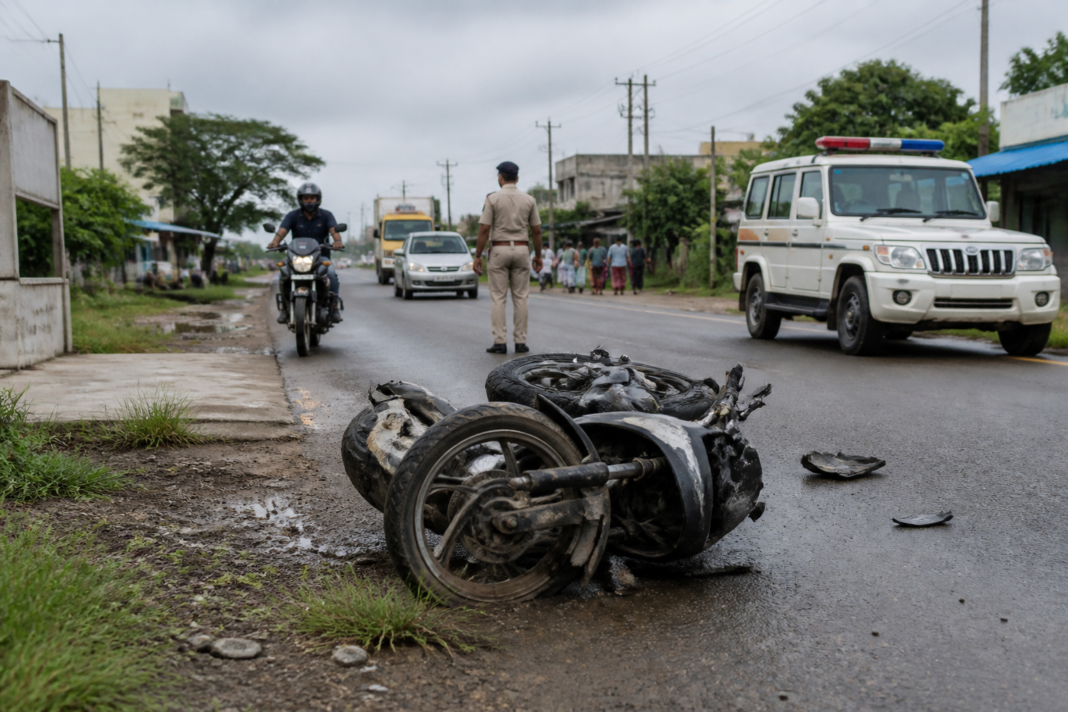 Tiruvallur Chengalpet road accidents involving a motorcycle and truck on Tamil Nadu roads