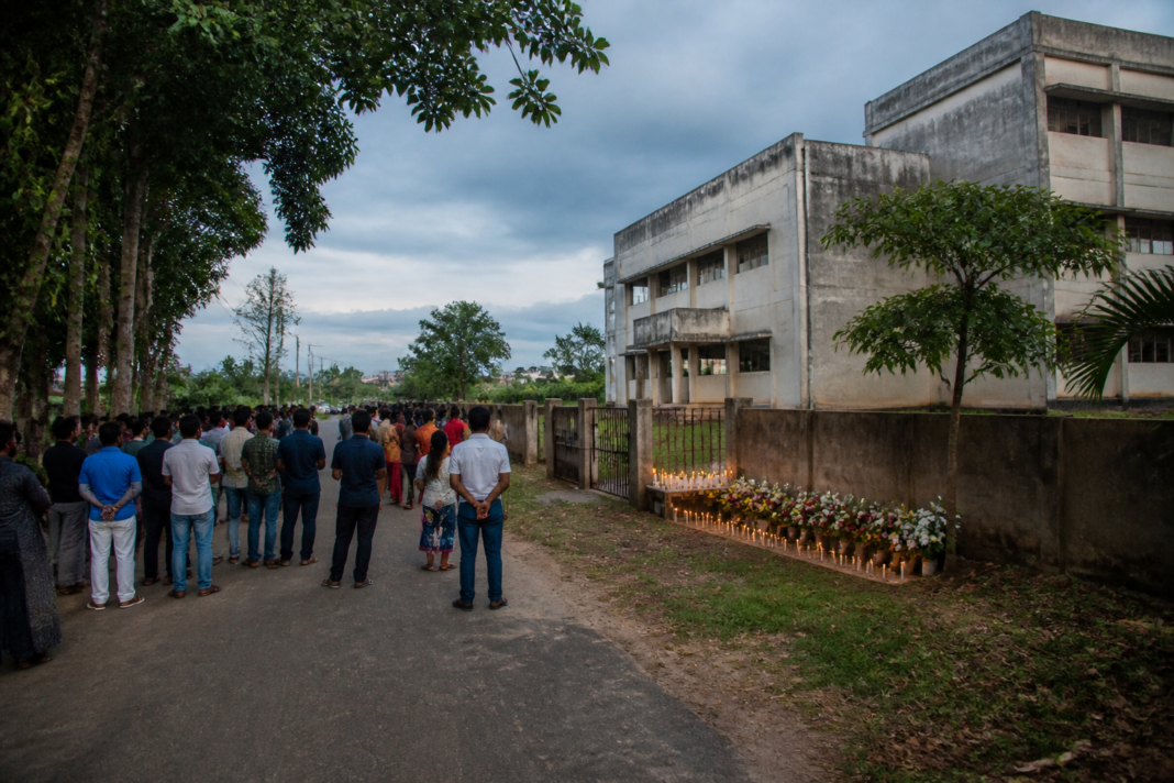 Daribhit case memorial scene near a school in North Dinajpur, West Bengal