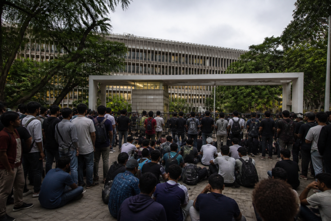 IIT Bombay campus after protests over the Sahil Wakode student suicide case