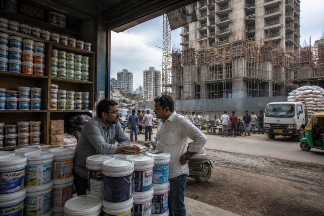 Berger Paints expansion through an urban construction materials distribution network