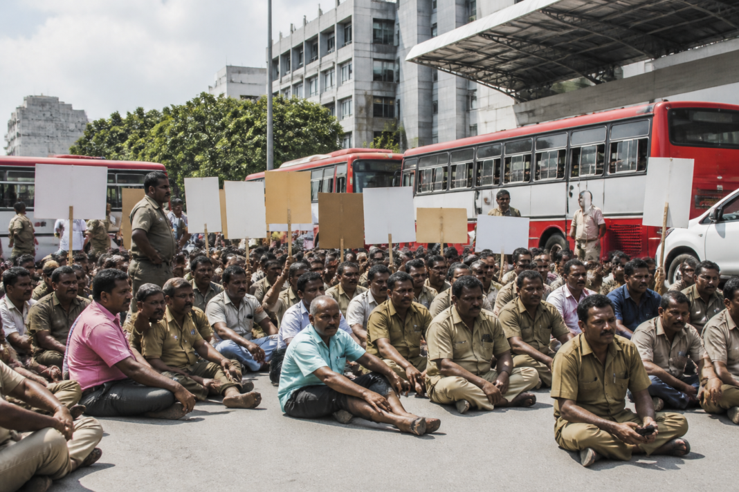 KSRTC workers protest over wage revision and unpaid salary arrears in Karnataka