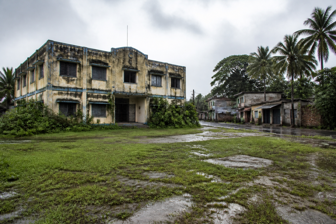 Bengal school closures leave a government school building and playground unused