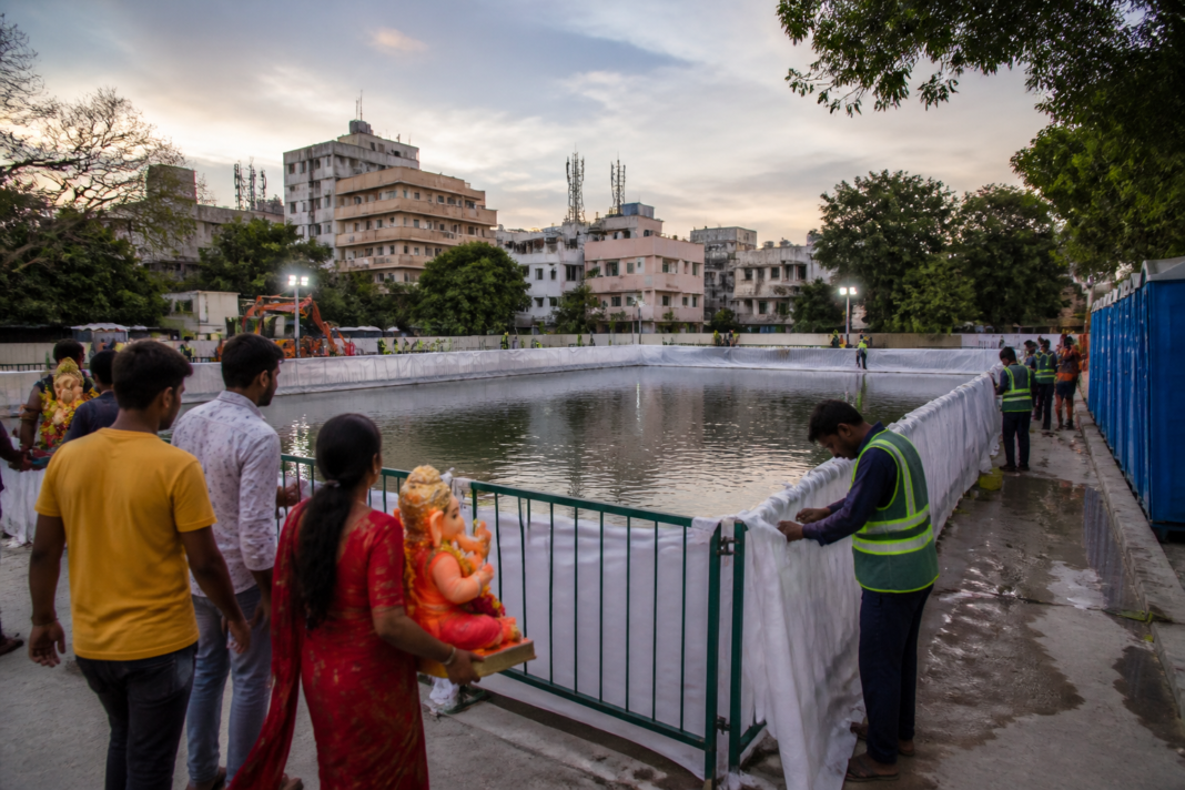 Delhi Ganesh immersion ponds being prepared as an alternative to immersing idols in the Yamuna.