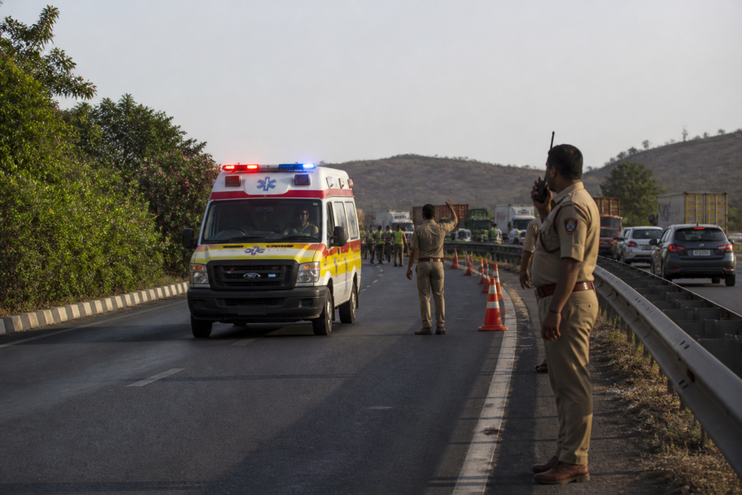 Maharashtra road safety officials reviewing highway safety and emergency response measures