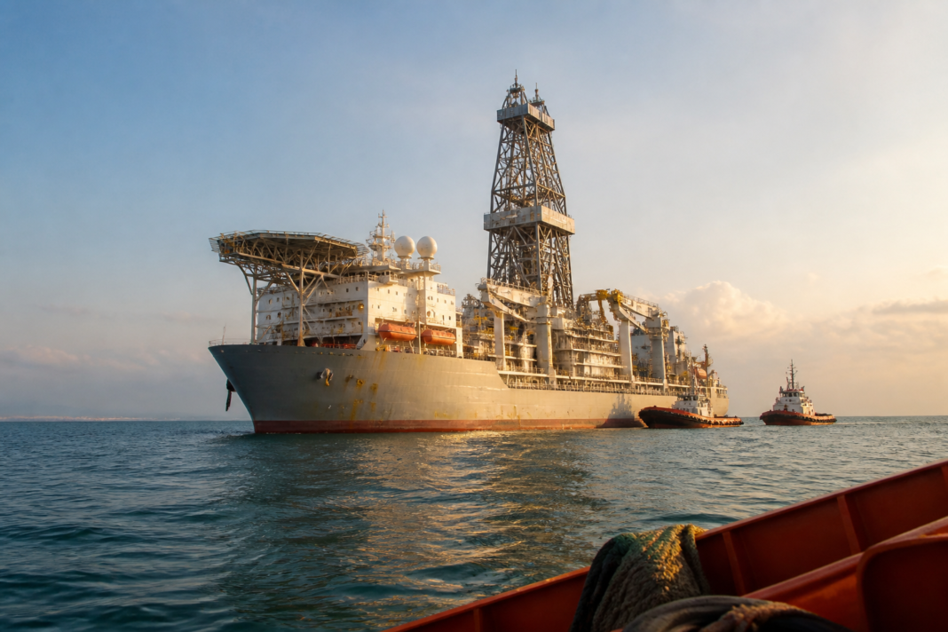 ONGC gas discovery well and offshore energy exploration near Odisha’s Konark coast