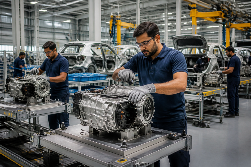 Auto PLI scheme-linked automotive manufacturing facility with electric vehicle components in India