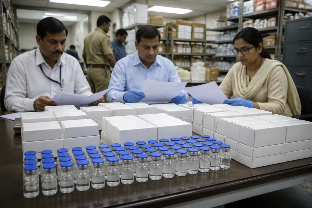 Counterfeit rabies vaccine seized during a drug-control investigation in Delhi