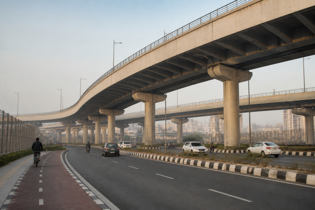 Barapullah Phase III elevated corridor connecting eastern and southern Delhi