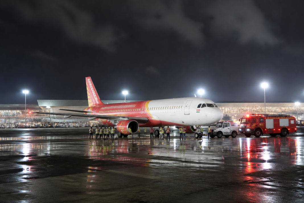 Chennai airport emergency landing response involving an international passenger aircraft