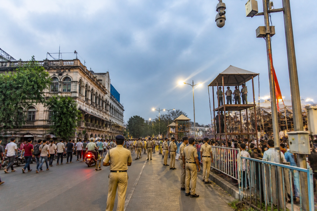 Pune Ganesh immersion procession route monitored by police and CCTV cameras