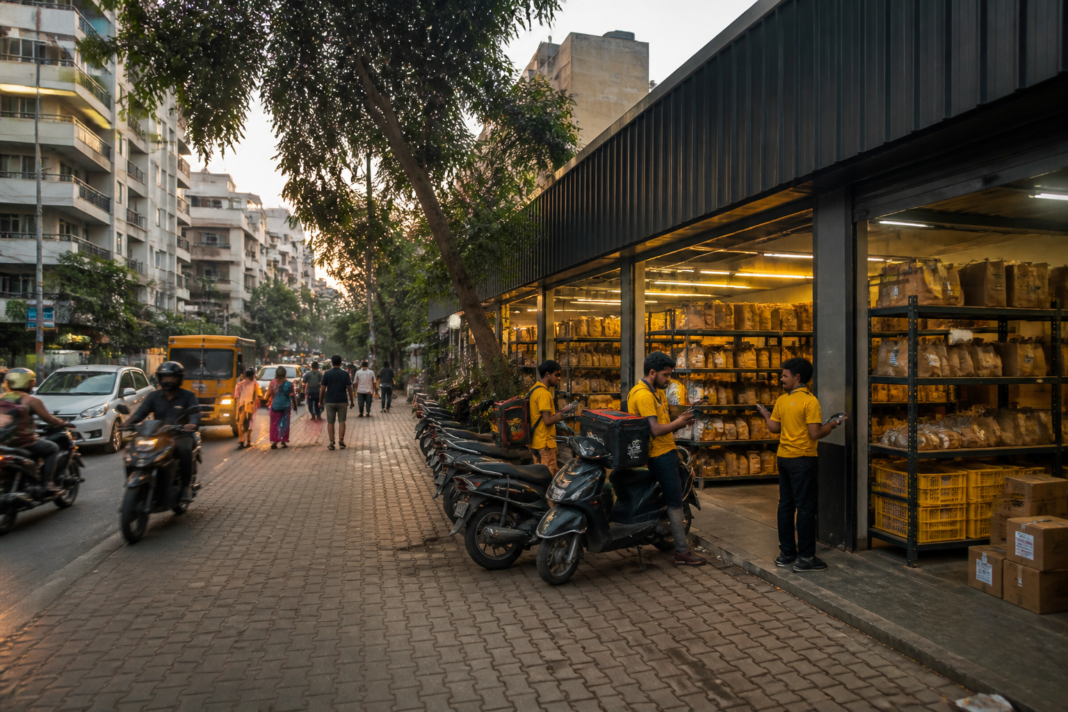 Amazon quick commerce neighbourhood warehouse supporting fast deliveries in an Indian city