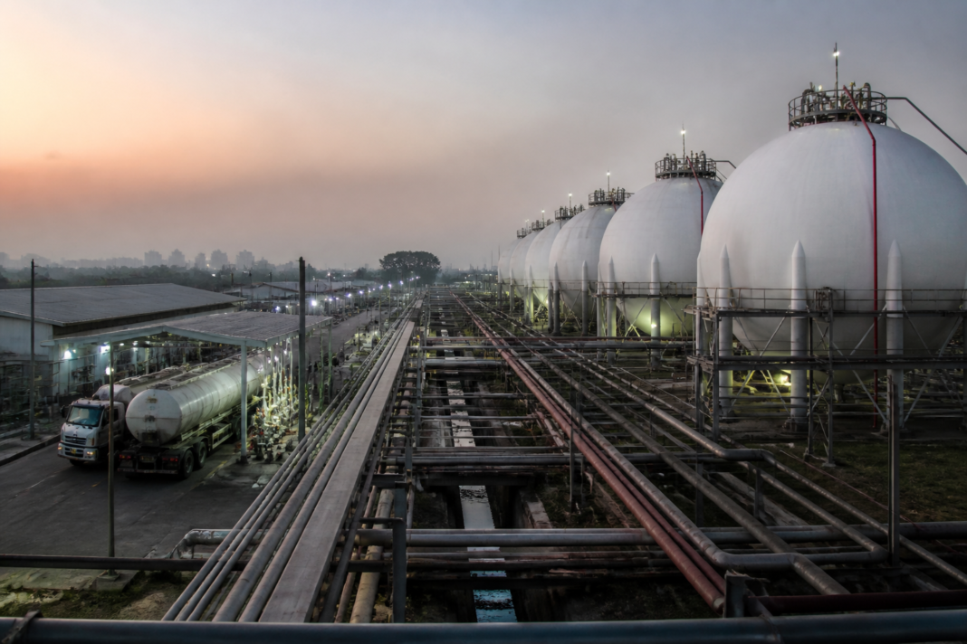 LPG production at an Indian refinery ahead of festive-season demand