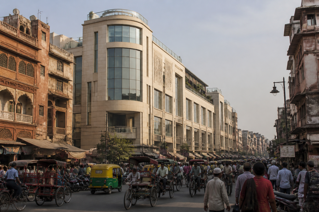 Omaxe Mall sub-leasing dispute at a commercial complex in Chandni Chowk, Delhi