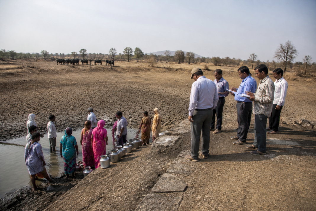 Maharashtra drought committee review of water scarcity and rural relief measures