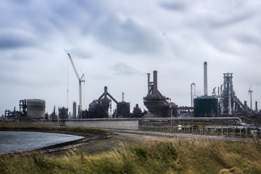 Tata Steel green steel project and industrial steelworks in IJmuiden, Netherlands