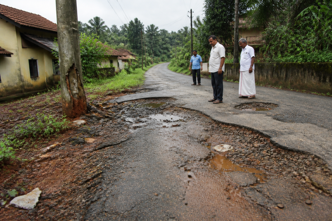 Paladka road repair demand raised over a damaged rural road in Dakshina Kannada