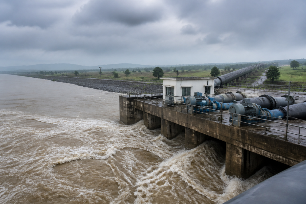 Kaleshwaram project reservoirs and Godavari floodwaters in Telangana