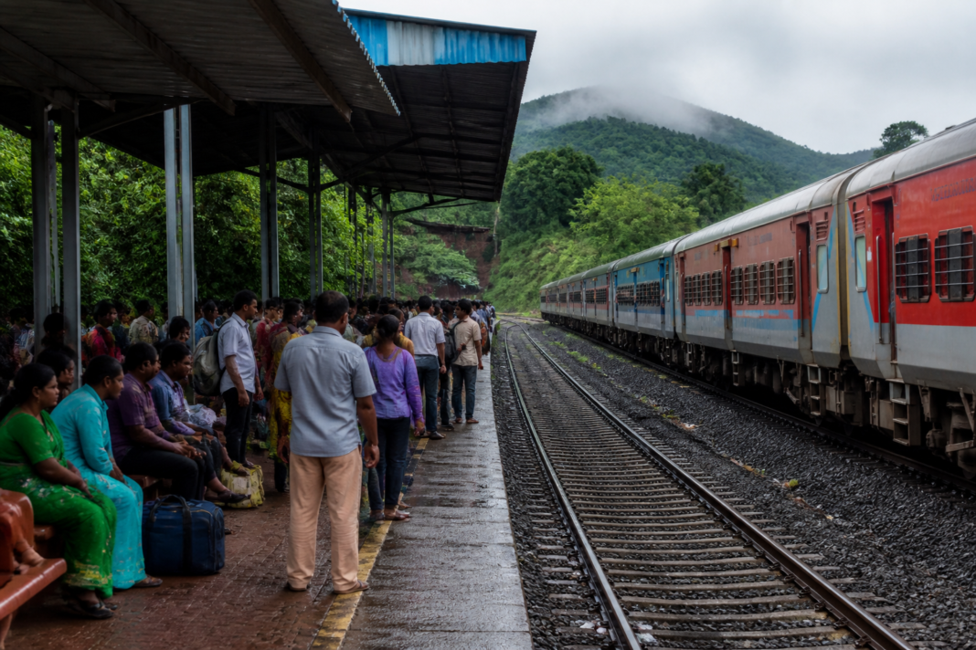 Konkan Railway trains halted near Sawarde during a technical disruption