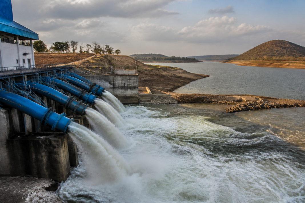 Kaleshwaram project pumps lifting Godavari water into a Telangana reservoir
